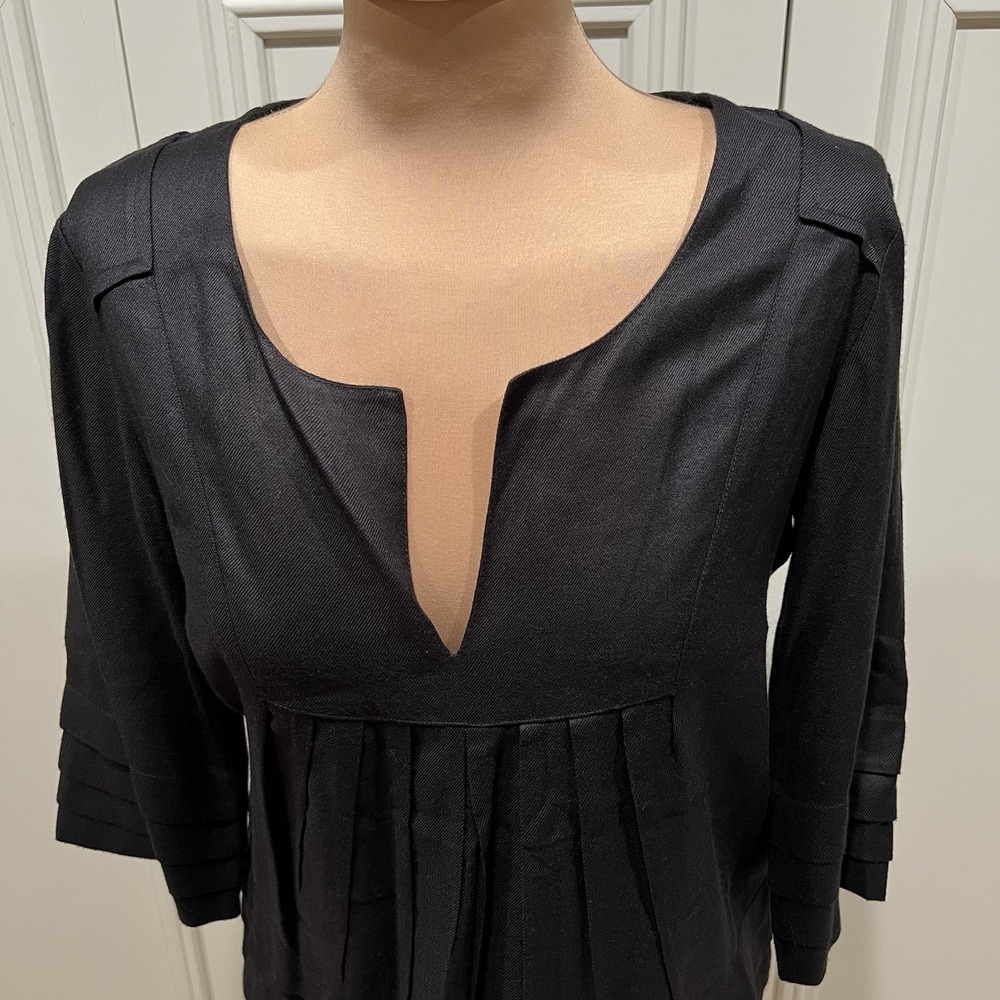 Antik Batik Women's‎ Black Esther Blouse Size Small Minimalist Quiet Luxury - Picture 2 of 11